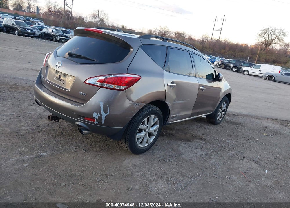 2011 NISSAN MURANO VIN: JN8AZ1MU7BW057846
