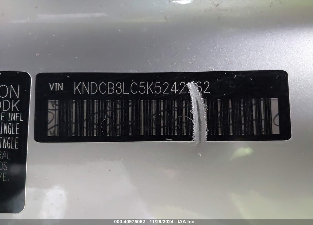 2019 KIA NIRO LX VIN: KNDCB3LC5K5242562