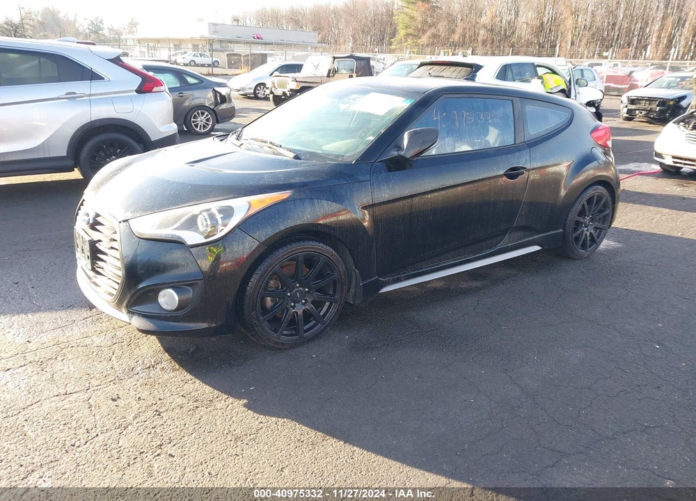 2014 HYUNDAI VELOSTER TURBO W/BLACK VIN: KMHTC6AE9EU191396