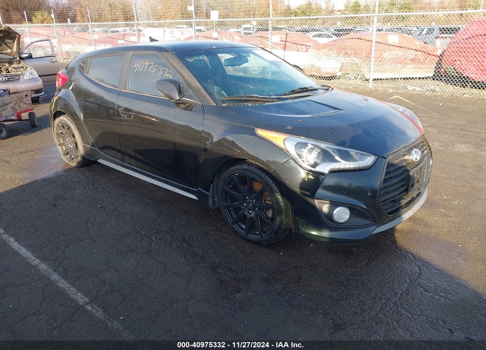 2014 HYUNDAI VELOSTER TURBO W/BLACK VIN: KMHTC6AE9EU191396
