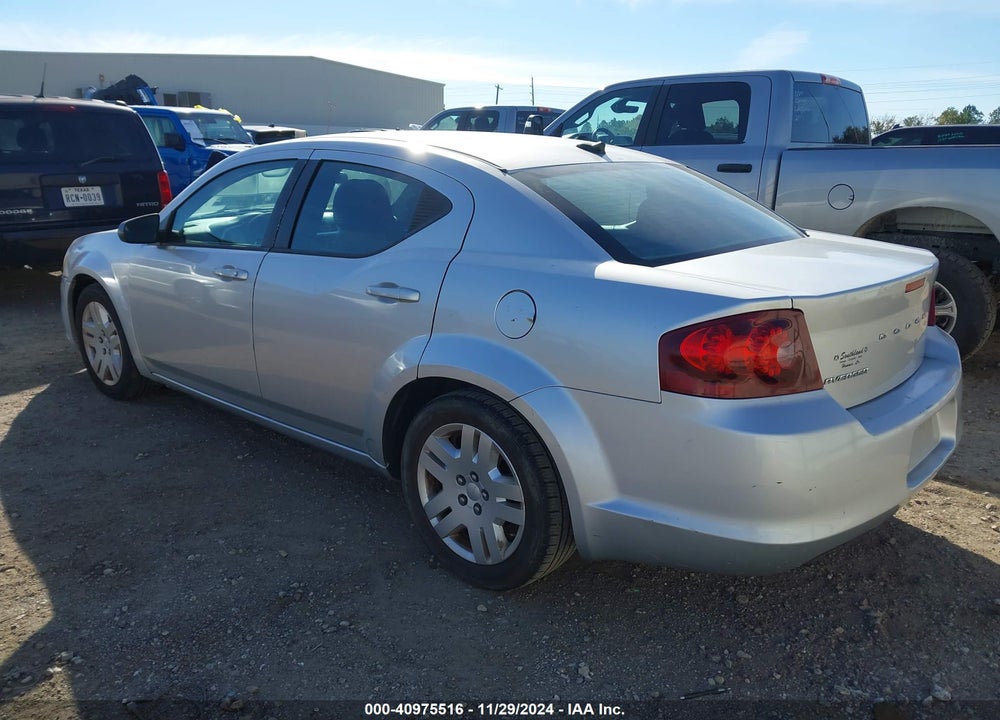 2012 DODGE AVENGER SE VIN: 1C3CDZAB3CN238295
