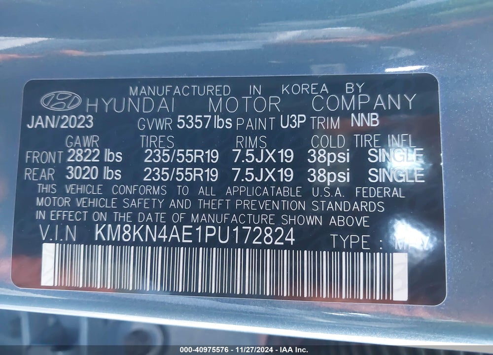 2023 HYUNDAI IONIQ 5 SEL VIN: KM8KN4AE1PU172824
