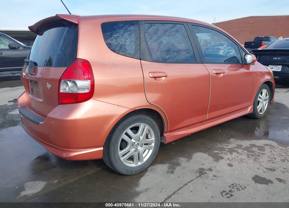 2008 HONDA FIT SPORT VIN: JHMGD38638S053514