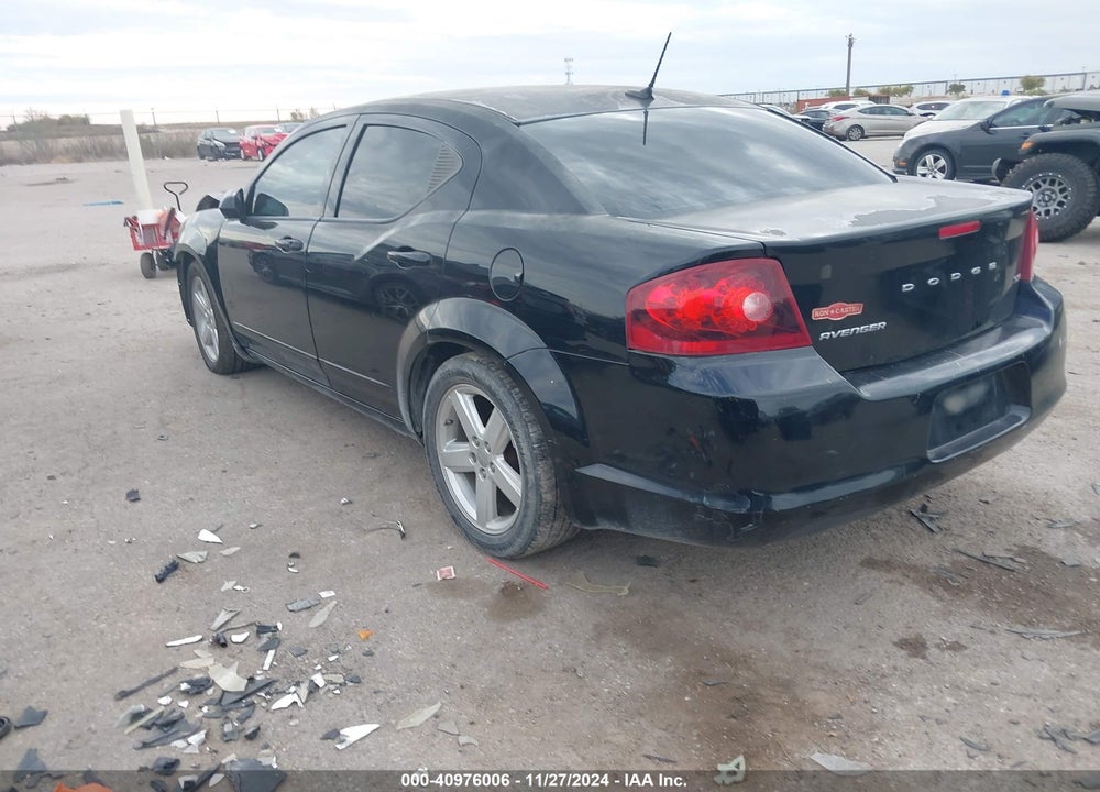 2013 DODGE AVENGER SXT VIN: 1C3CDZCB1DN591228