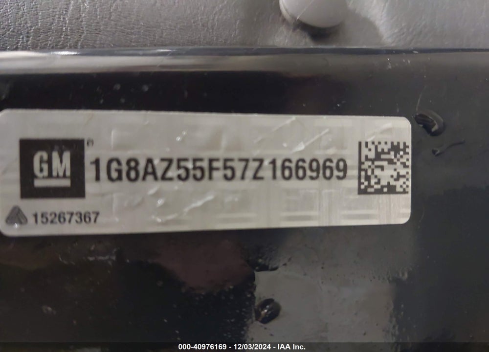 2007 SATURN ION 2 VIN: 1G8AZ55F57Z166969