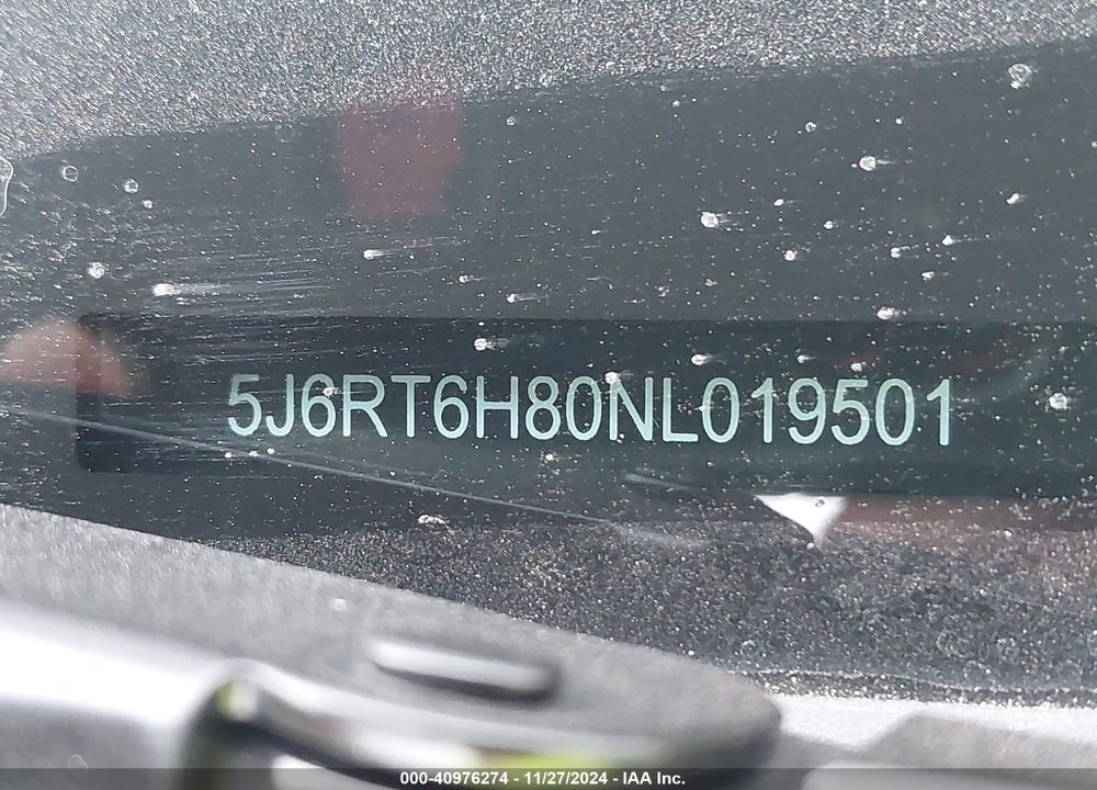 2022 HONDA CR-V HYBRID EX-L VIN: 5J6RT6H80NL019501