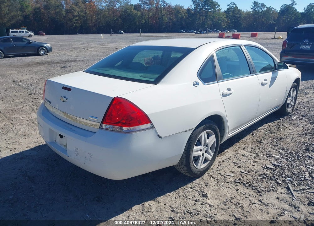 2008 CHEVROLET IMPALA LS VIN: 2G1WB55K681205102