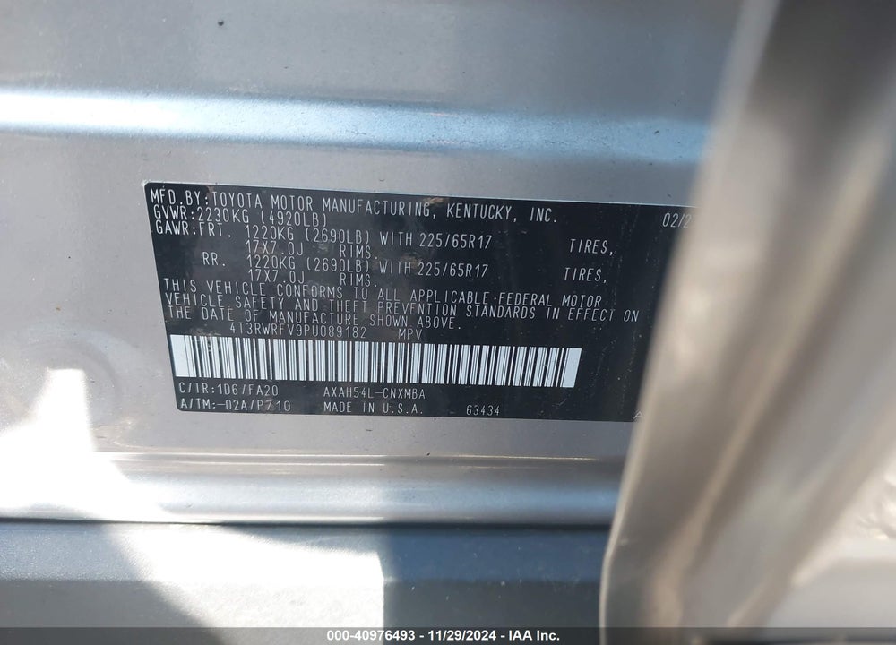 2023 TOYOTA RAV4 HYBRID XLE VIN: 4T3RWRFV9PU089182