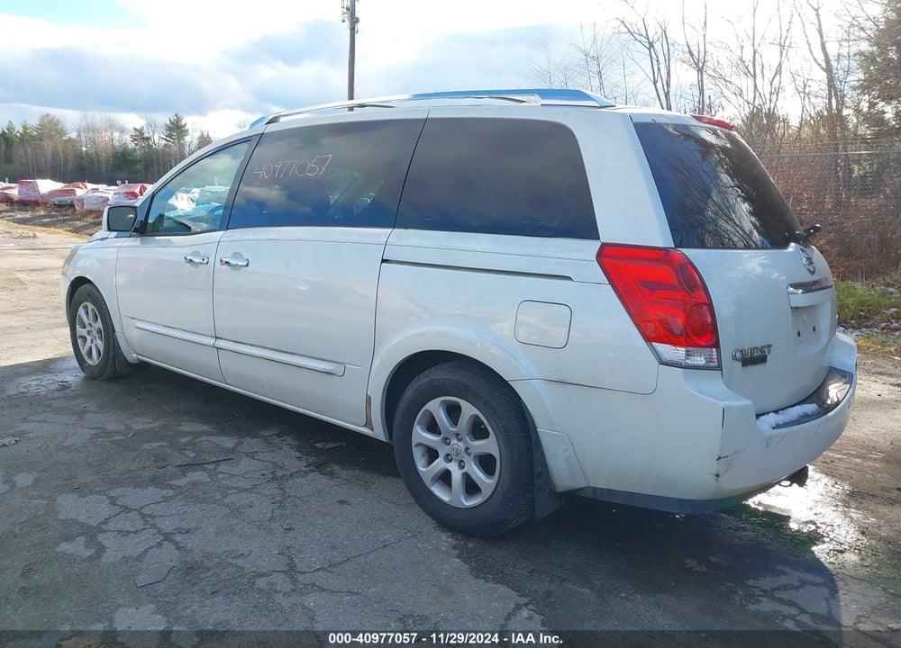 2007 NISSAN QUEST 3.5 SL VIN: 5N1BV28U47N122141
