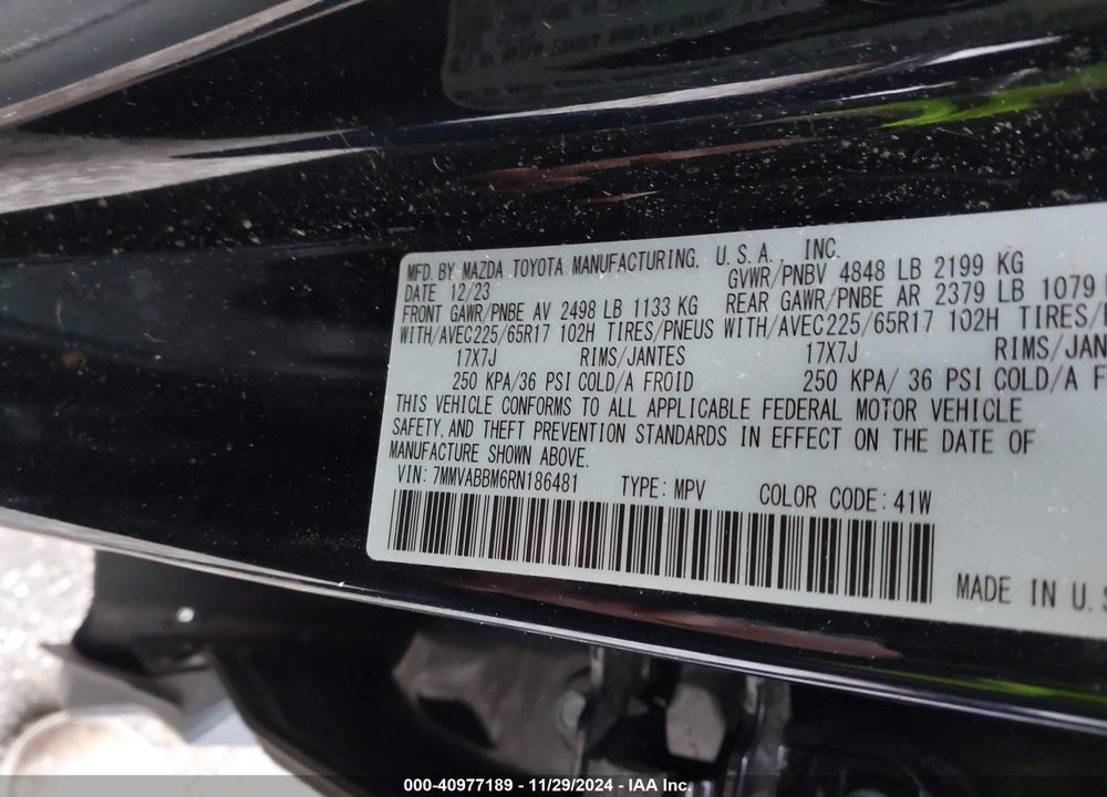 2024 MAZDA CX-50 2.5 S PREFERRED VIN: 7MMVABBM6RN186481