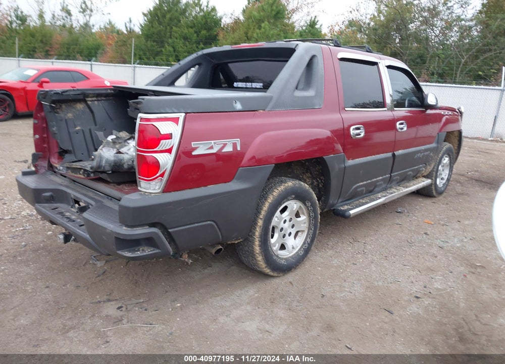 2004 CHEVROLET AVALANCHE 1500 VIN: 3GNEK12T44G202300
