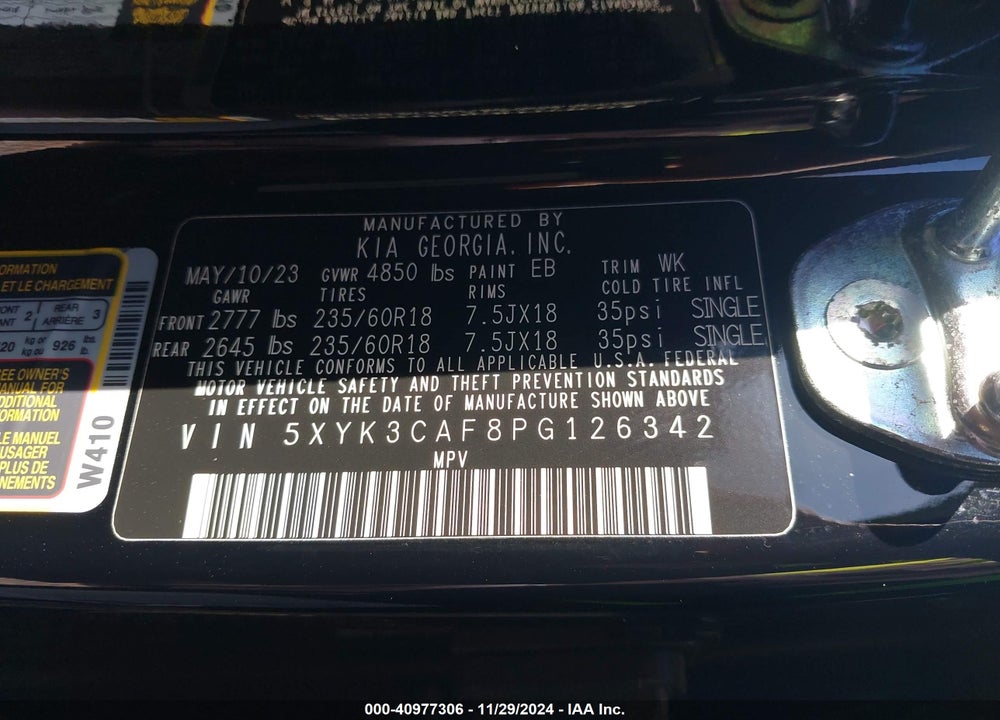 2023 KIA SPORTAGE EX VIN: 5XYK3CAF8PG126342