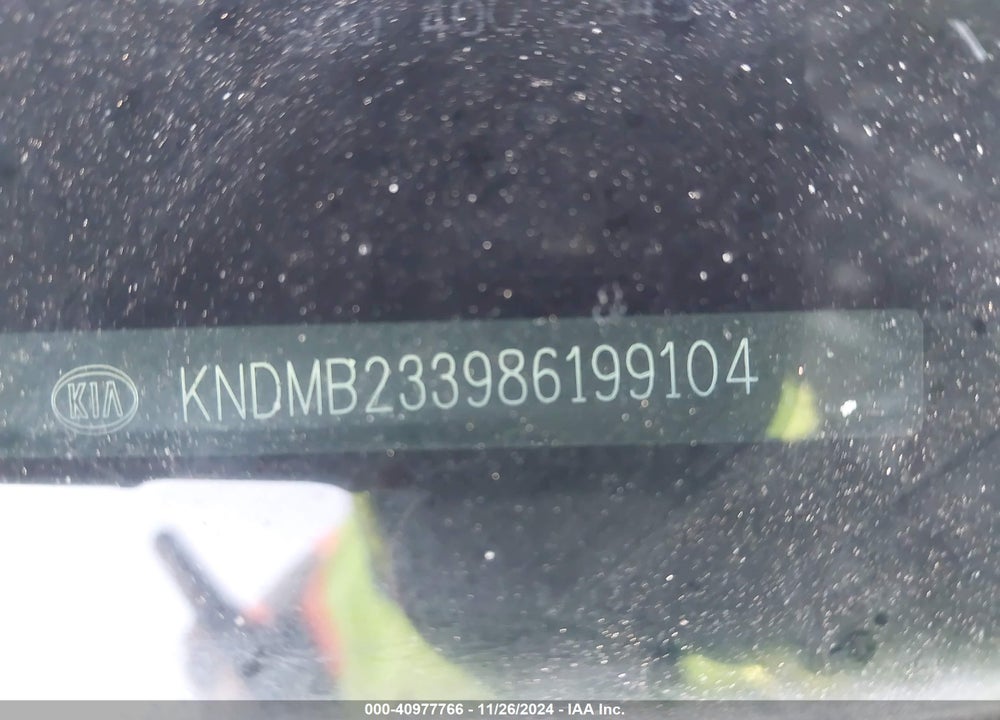 2008 KIA SEDONA EX VIN: KNDMB233986199104