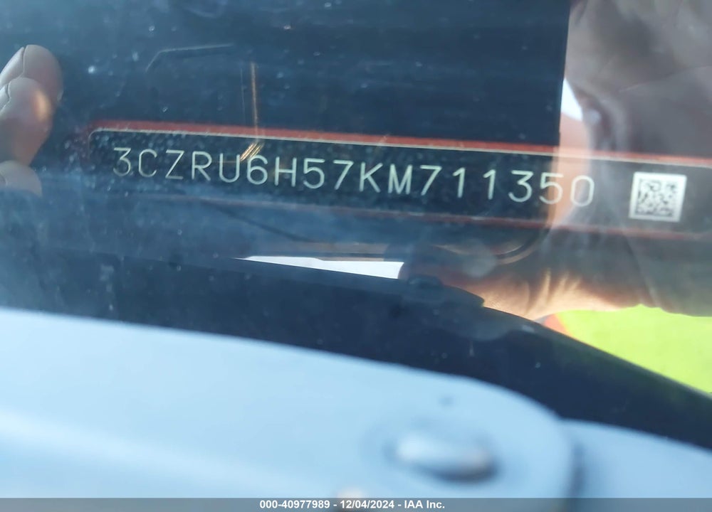 2019 HONDA HR-V EX VIN: 3CZRU6H57KM711350