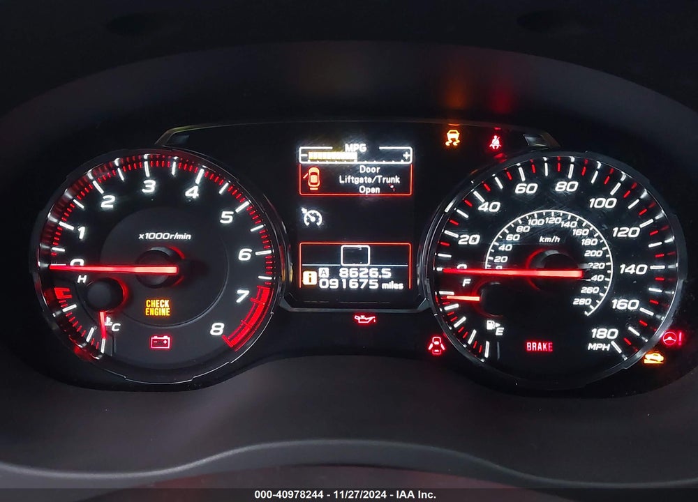 2018 SUBARU WRX PREMIUM VIN: JF1VA1C61J9808627