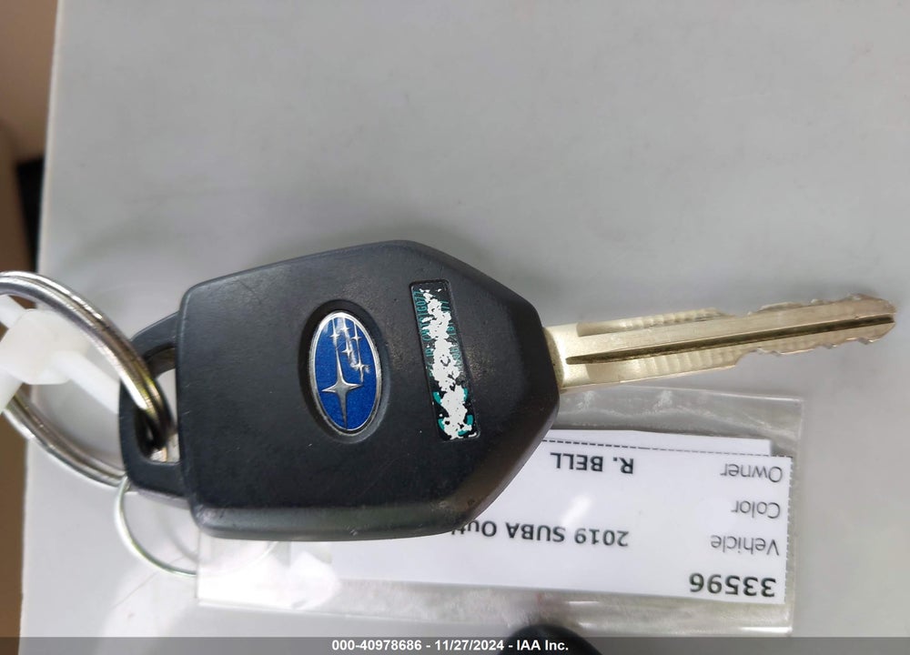 2019 SUBARU OUTBACK 2.5I VIN: 4S4BSABC0K3220073