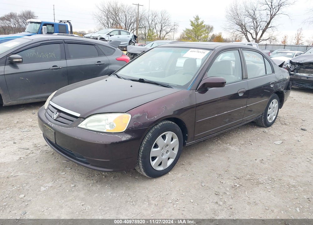 2001 HONDA CIVIC EX VIN: 2HGES26741H528560