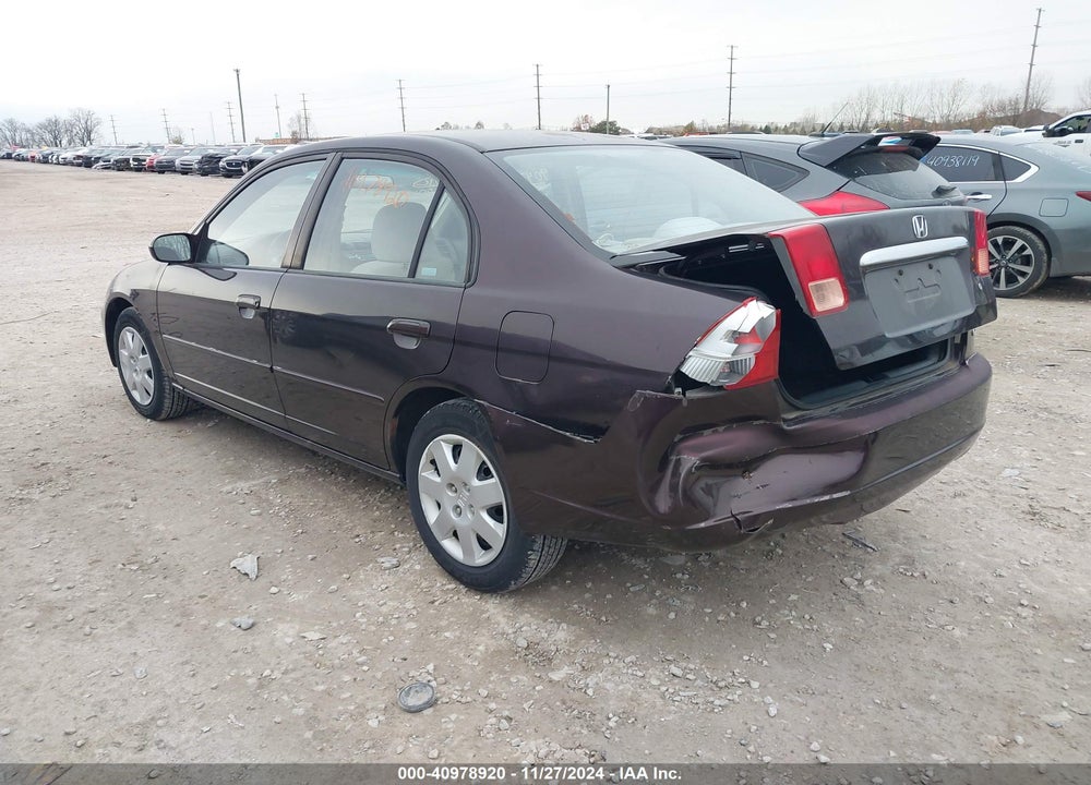 2001 HONDA CIVIC EX VIN: 2HGES26741H528560