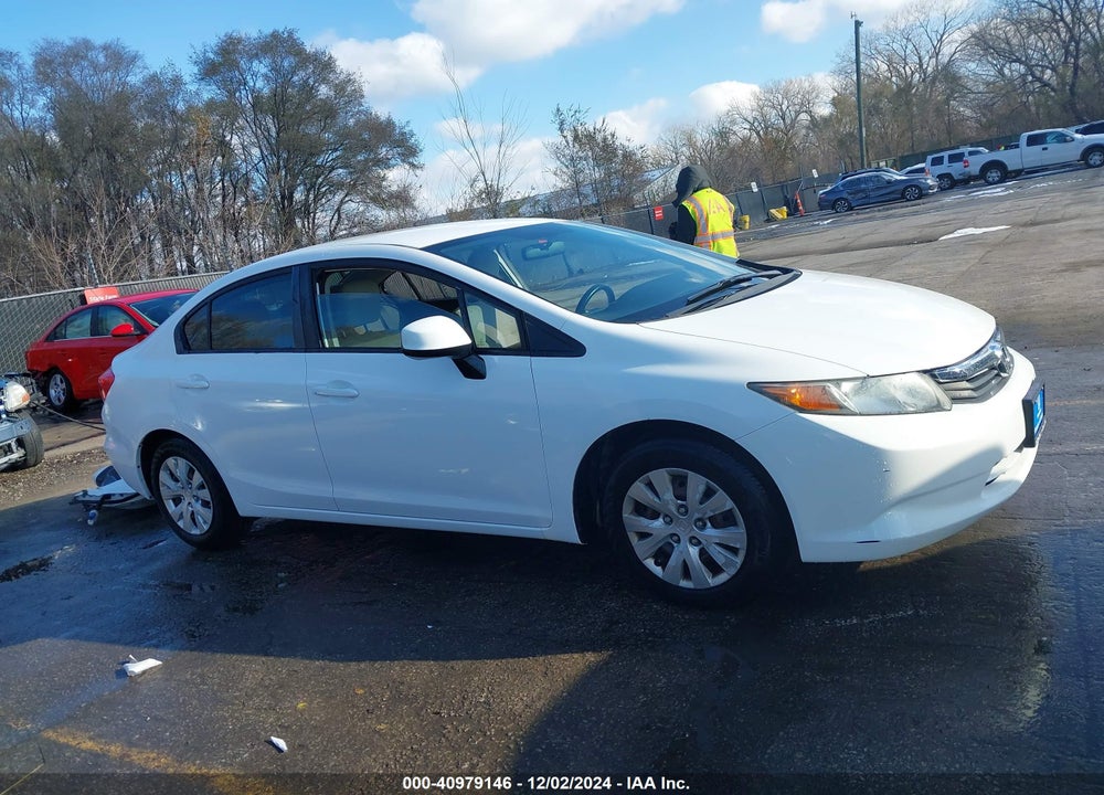 2012 HONDA CIVIC LX VIN: 19XFB2F56CE052876