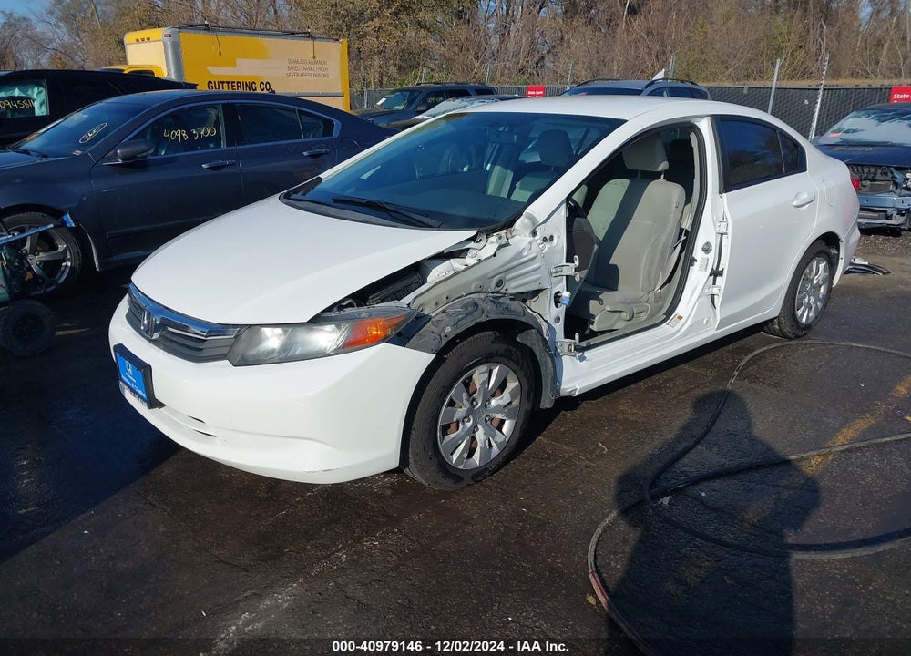 2012 HONDA CIVIC LX VIN: 19XFB2F56CE052876