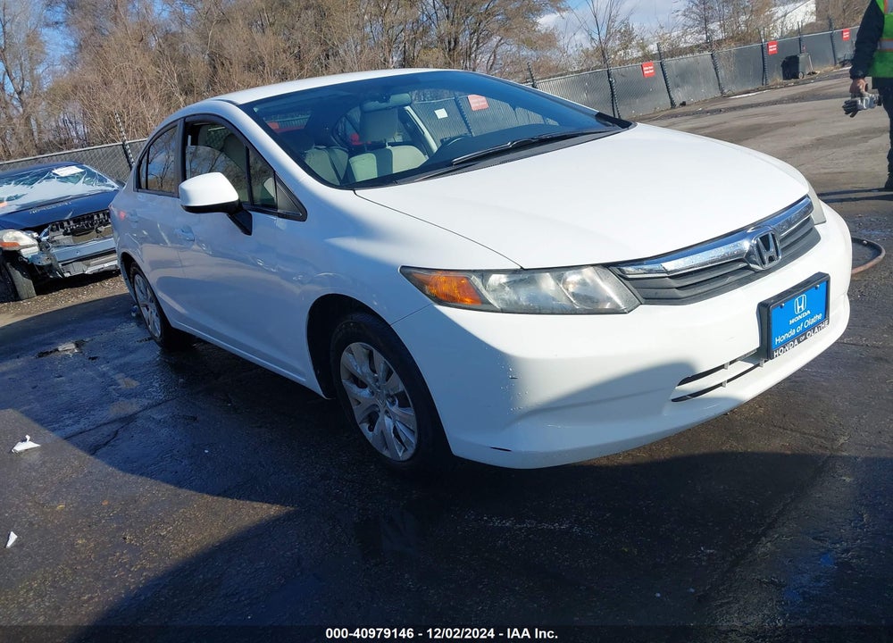 2012 HONDA CIVIC LX VIN: 19XFB2F56CE052876