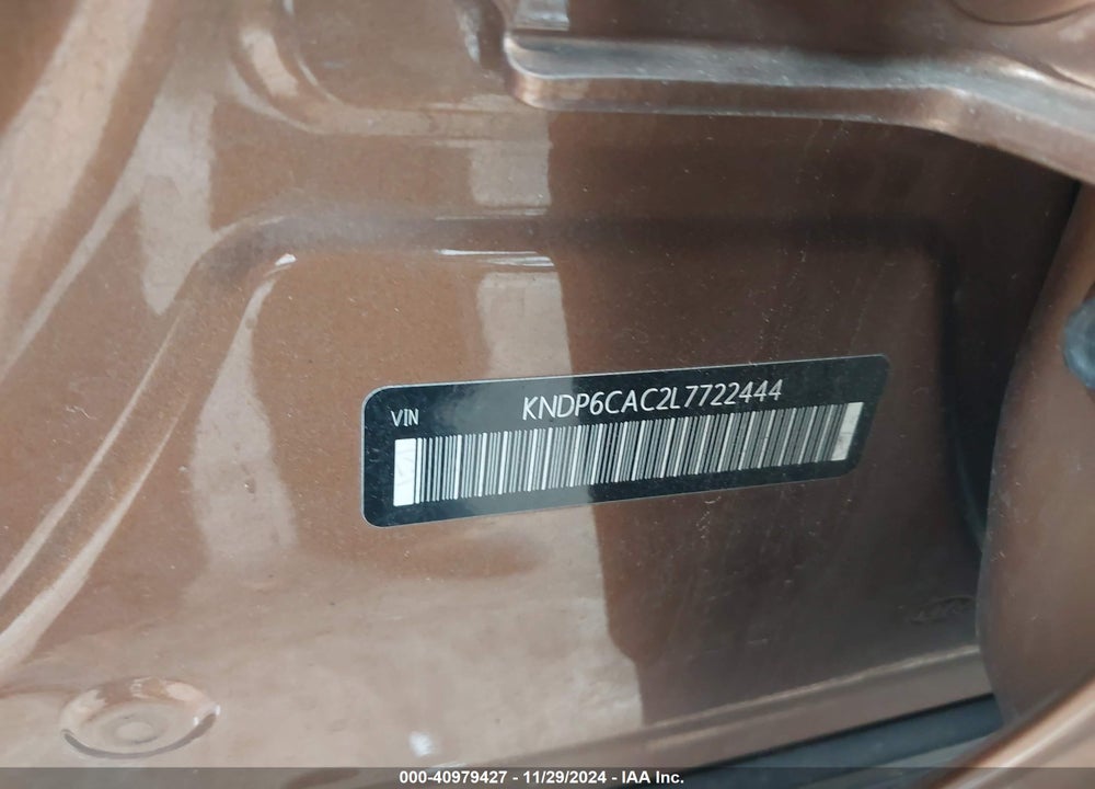 2020 KIA SPORTAGE S VIN: KNDP6CAC2L7722444