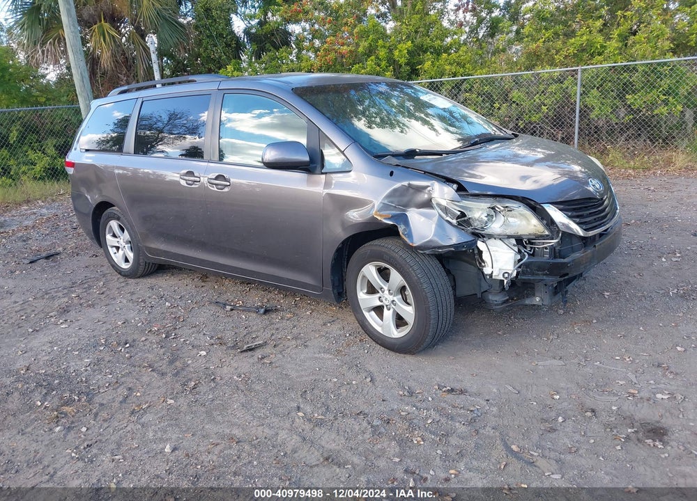 2012 TOYOTA SIENNA LE V6 8 PASSENGER VIN: 5TDKK3DC4CS267040