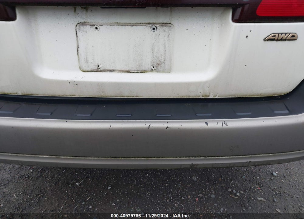 2002 SUBARU OUTBACK VIN: 4S3BH665927623036