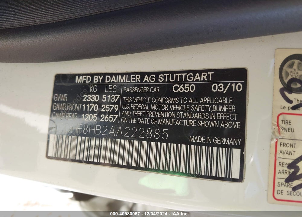 2010 MERCEDES-BENZ E 350 4MATIC VIN: WDDHF8HB2AA222885