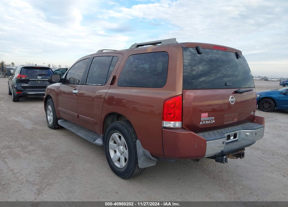 2004 NISSAN PATHFINDER ARMADA LE VIN: 5N1AA08B84N702918