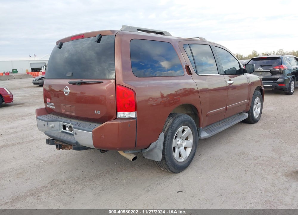 2004 NISSAN PATHFINDER ARMADA LE VIN: 5N1AA08B84N702918