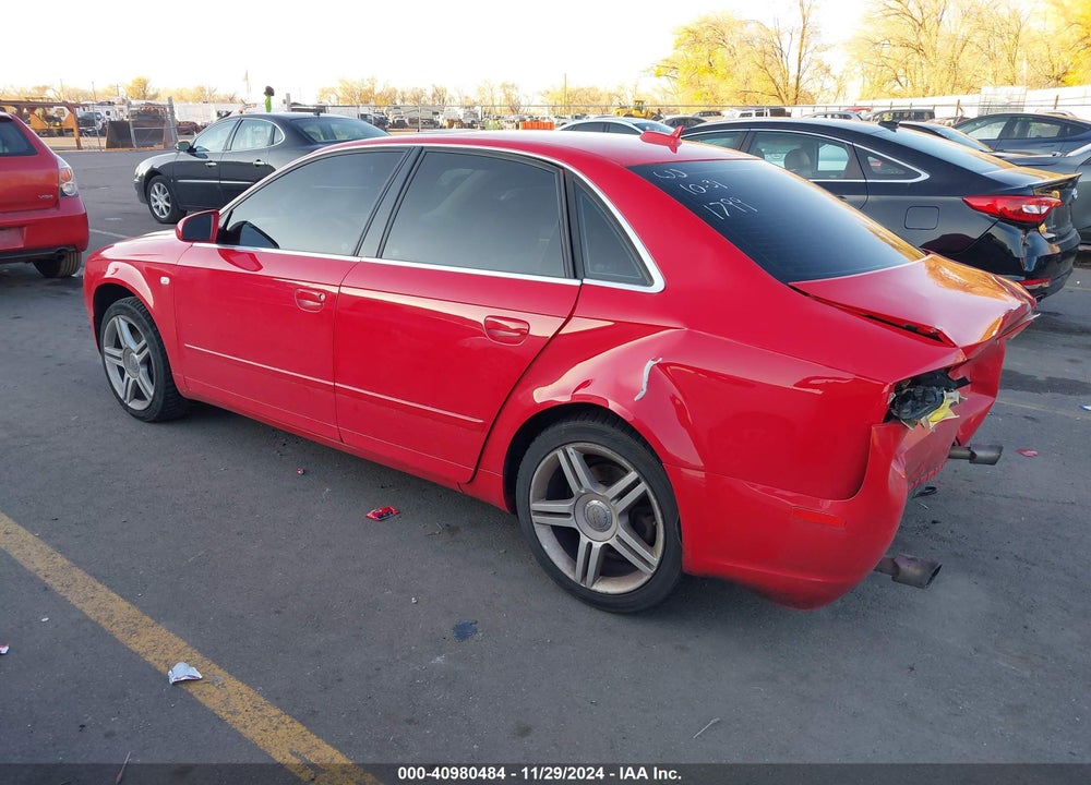 2006 AUDI A4 2.0T VIN: WAUDF78E86A091799
