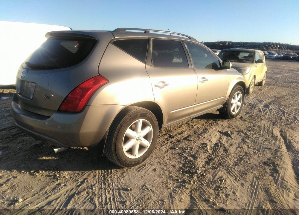 2004 NISSAN MURANO SE VIN: JN8AZ08T34W212178