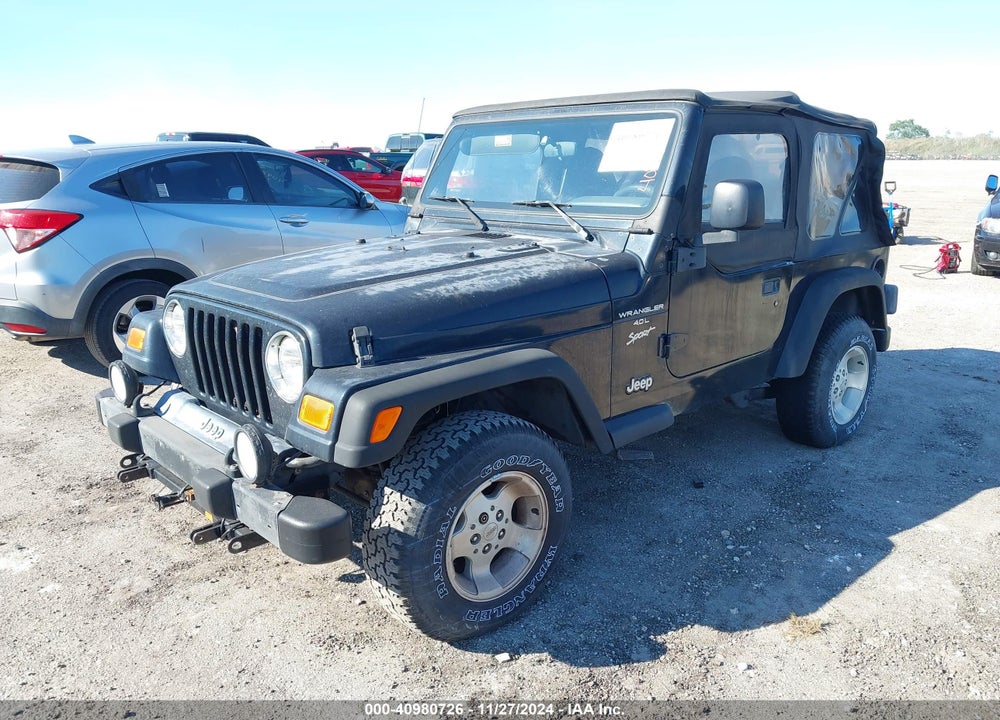 2001 ANGLER JEEP WR SPORT VIN: 1J4FA49S01P355806