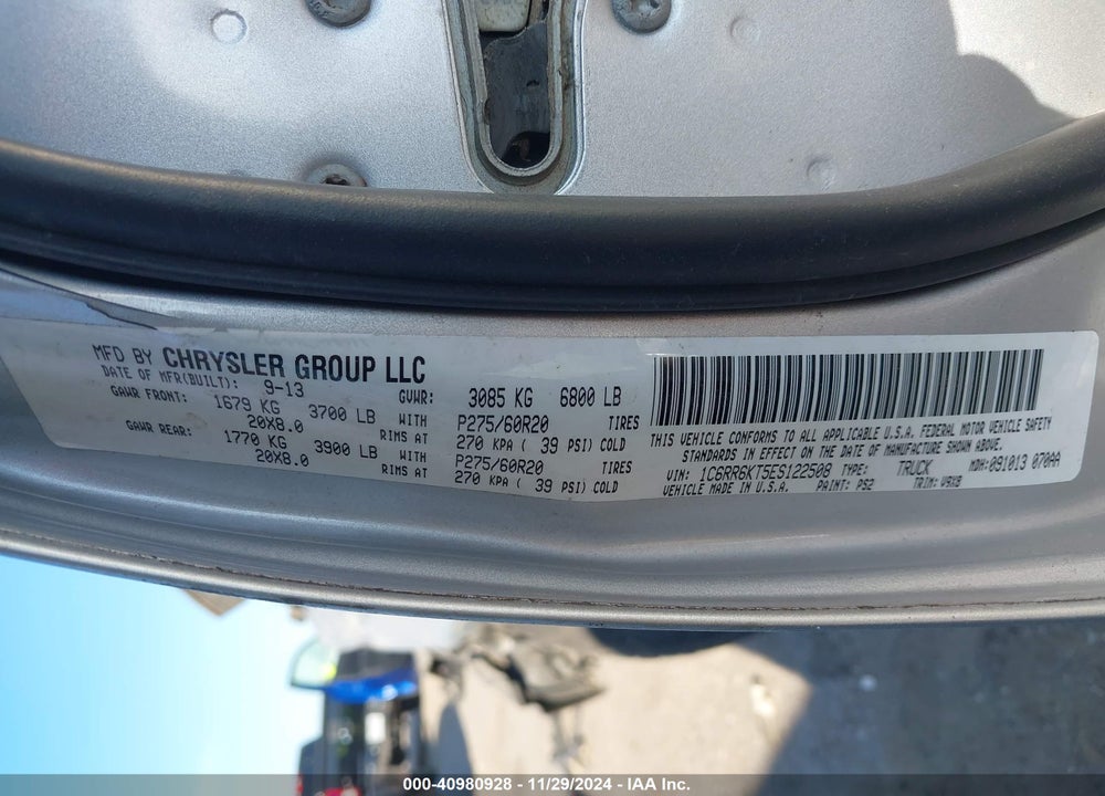 2014 RAM 1500 EXPRESS VIN: 1C6RR6KT5ES122508