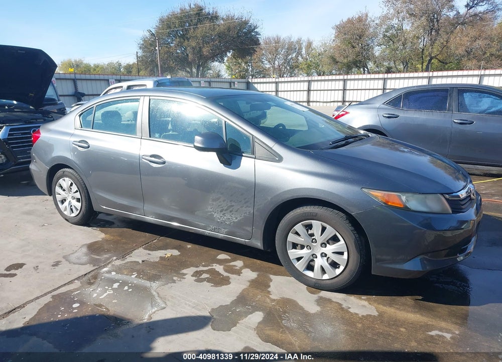 2012 HONDA CIVIC LX VIN: 19XFB2F57CE386236