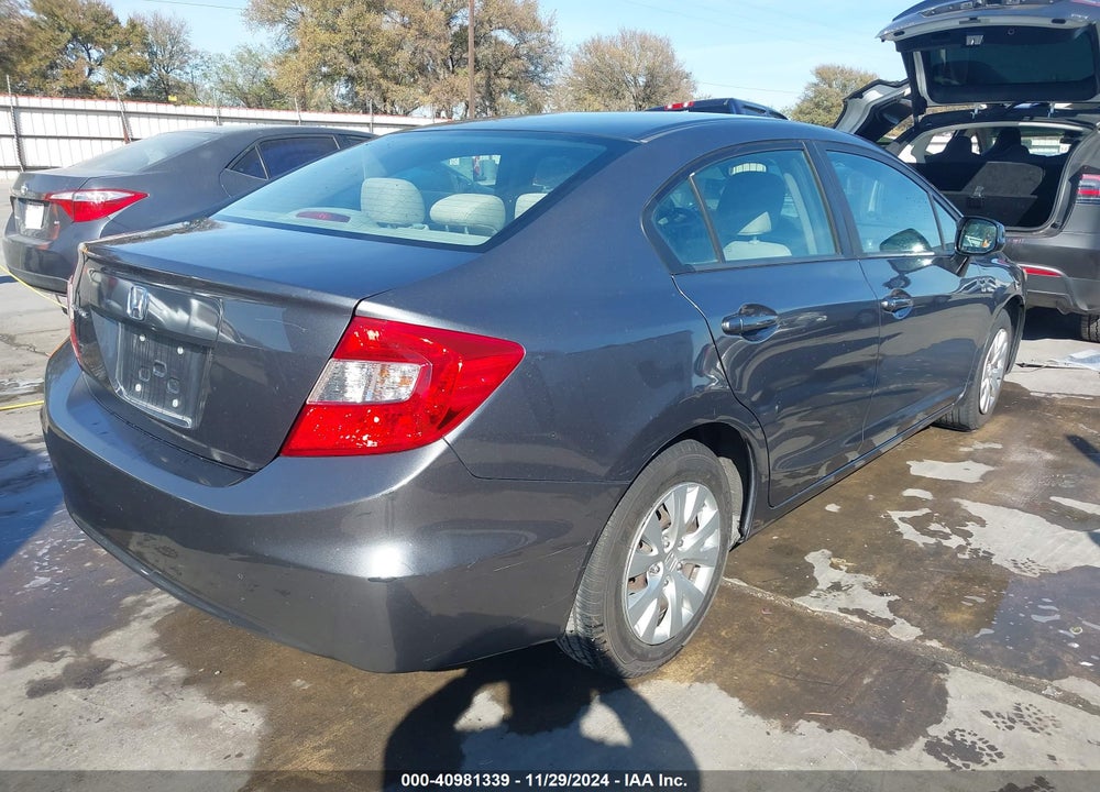 2012 HONDA CIVIC LX VIN: 19XFB2F57CE386236