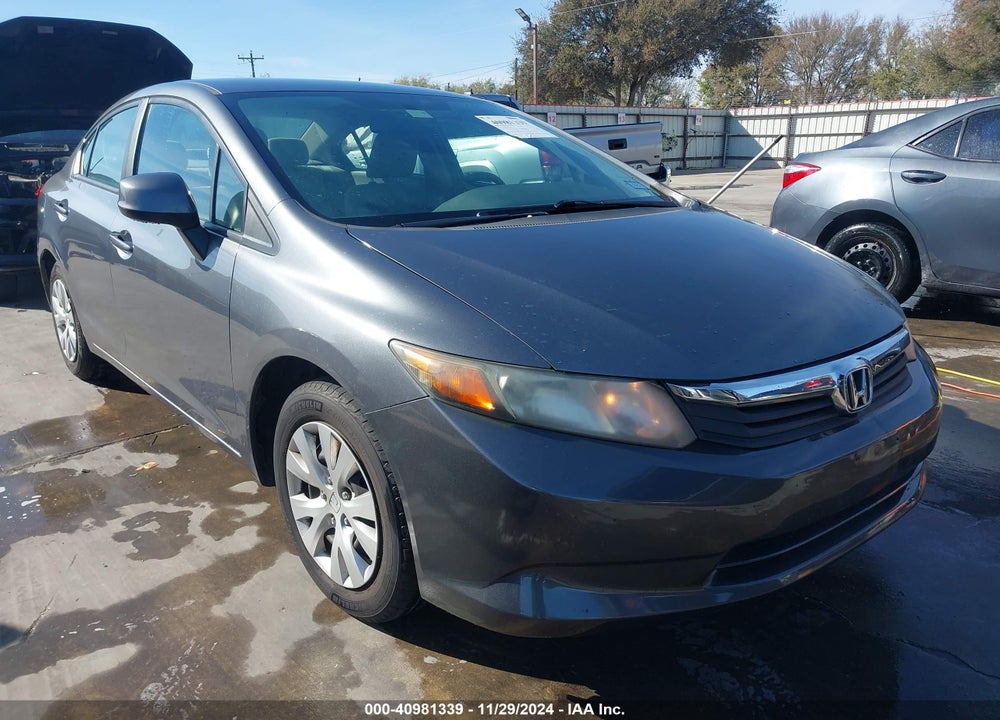 2012 HONDA CIVIC LX VIN: 19XFB2F57CE386236
