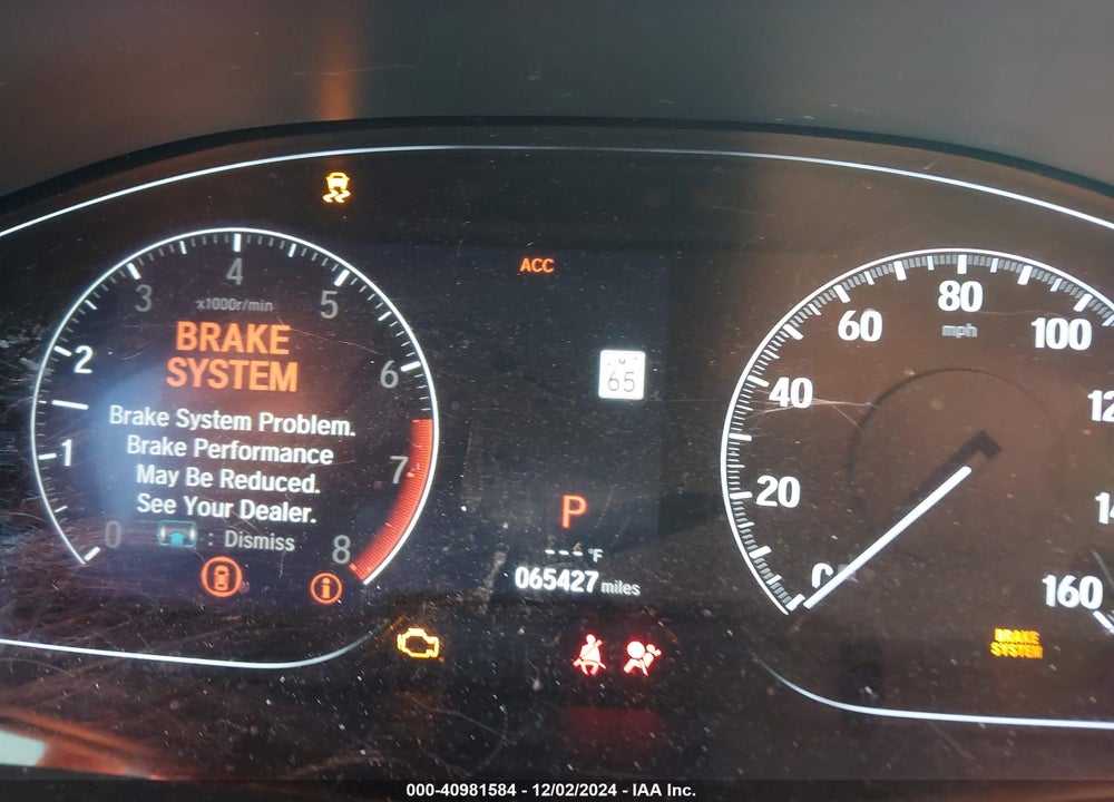 2019 HONDA ACCORD VIN: 1HGCV1F39KA176128