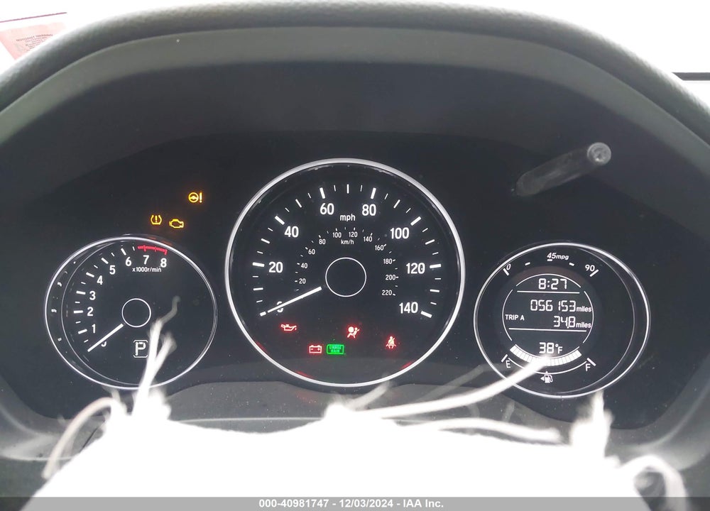 2019 HONDA HR-V SPORT VIN: 3CZRU6H1XKG708440
