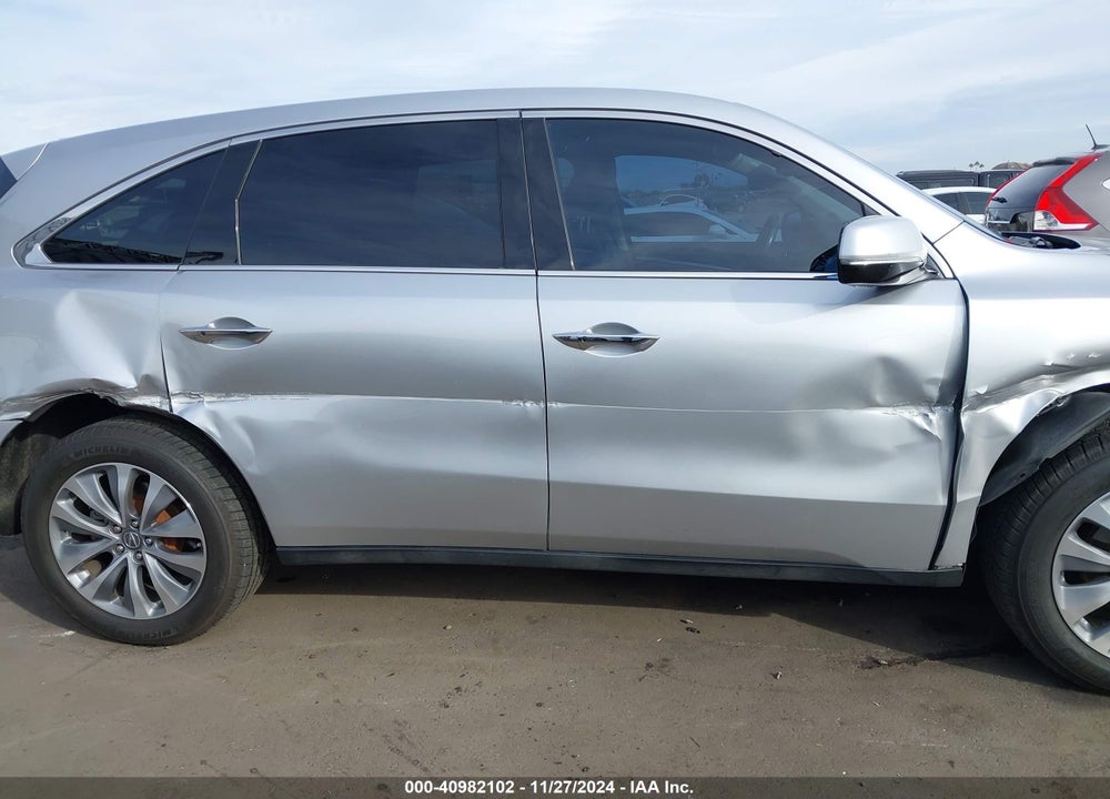 2014 ACURA MDX TECHNOLOGY PACKAGE VIN: 5FRYD4H45EB041799