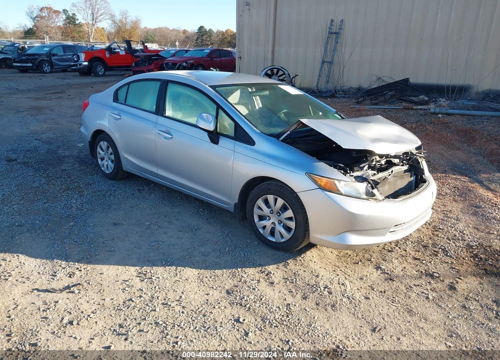 2012 HONDA CIVIC LX VIN: 19XFB2F50CE043283