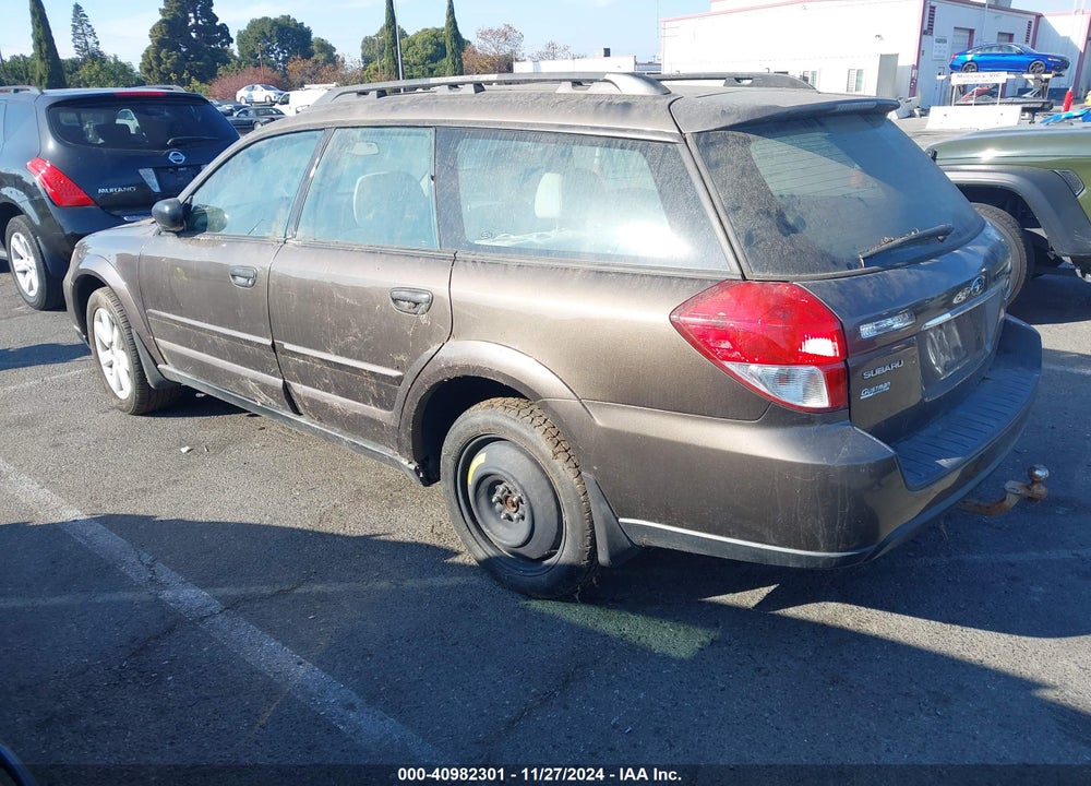 2009 SUBARU OUTBACK 2.5I VIN: 4S4BP61C796312838