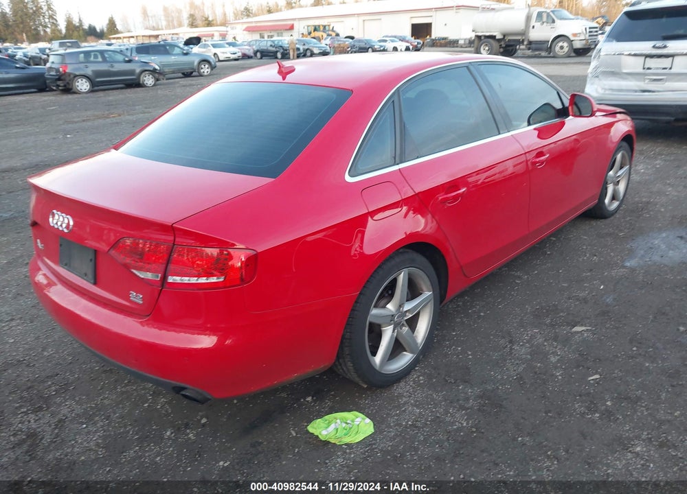 2009 AUDI A4 3.2 PREMIUM PLUS VIN: WAUMK78K49N035826