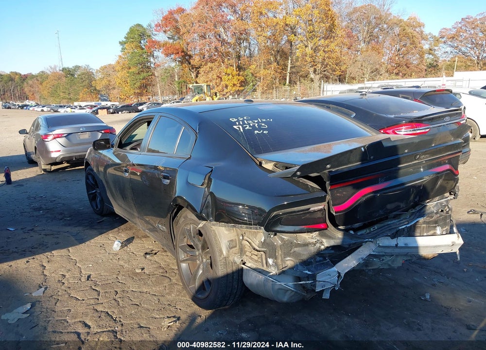 2018 DODGE CHARGER SXT RWD VIN: 2C3CDXBG3JH147273