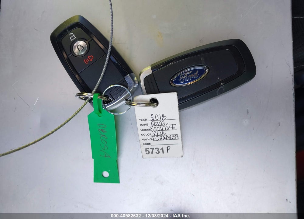 2018 FORD ECOSPORT SE VIN: MAJ3P1TE1JC228259