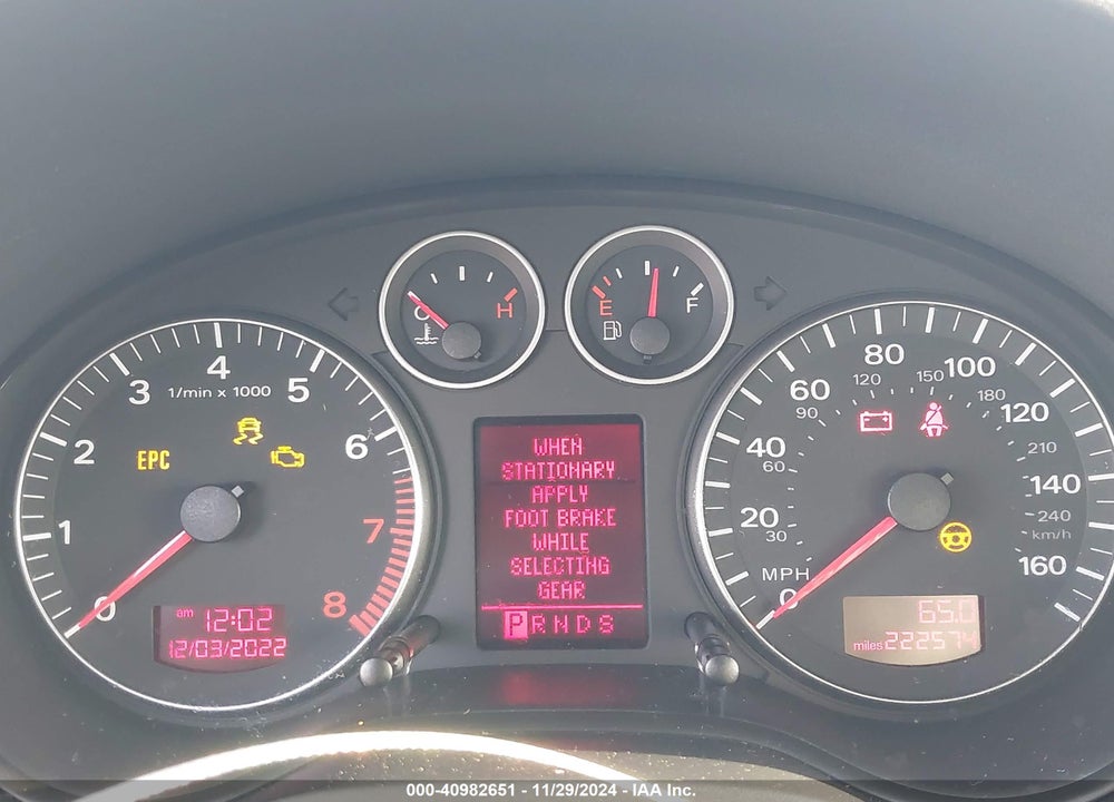2006 AUDI A3 2.0T VIN: WAUNF78P66A039741