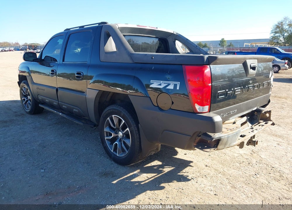 2004 CHEVROLET AVALANCHE 1500 VIN: 3GNEK12T94G312405