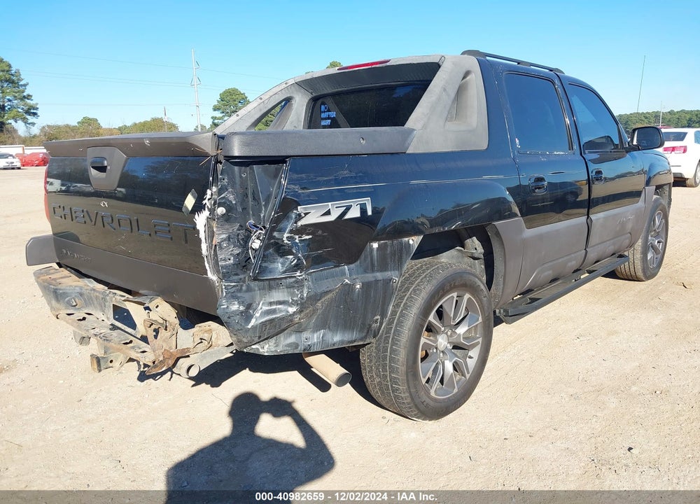 2004 CHEVROLET AVALANCHE 1500 VIN: 3GNEK12T94G312405