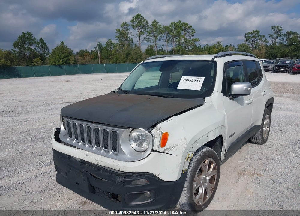 2016 JEEP RENEGADE LIMITED VIN: ZACCJBDT2GPC73021